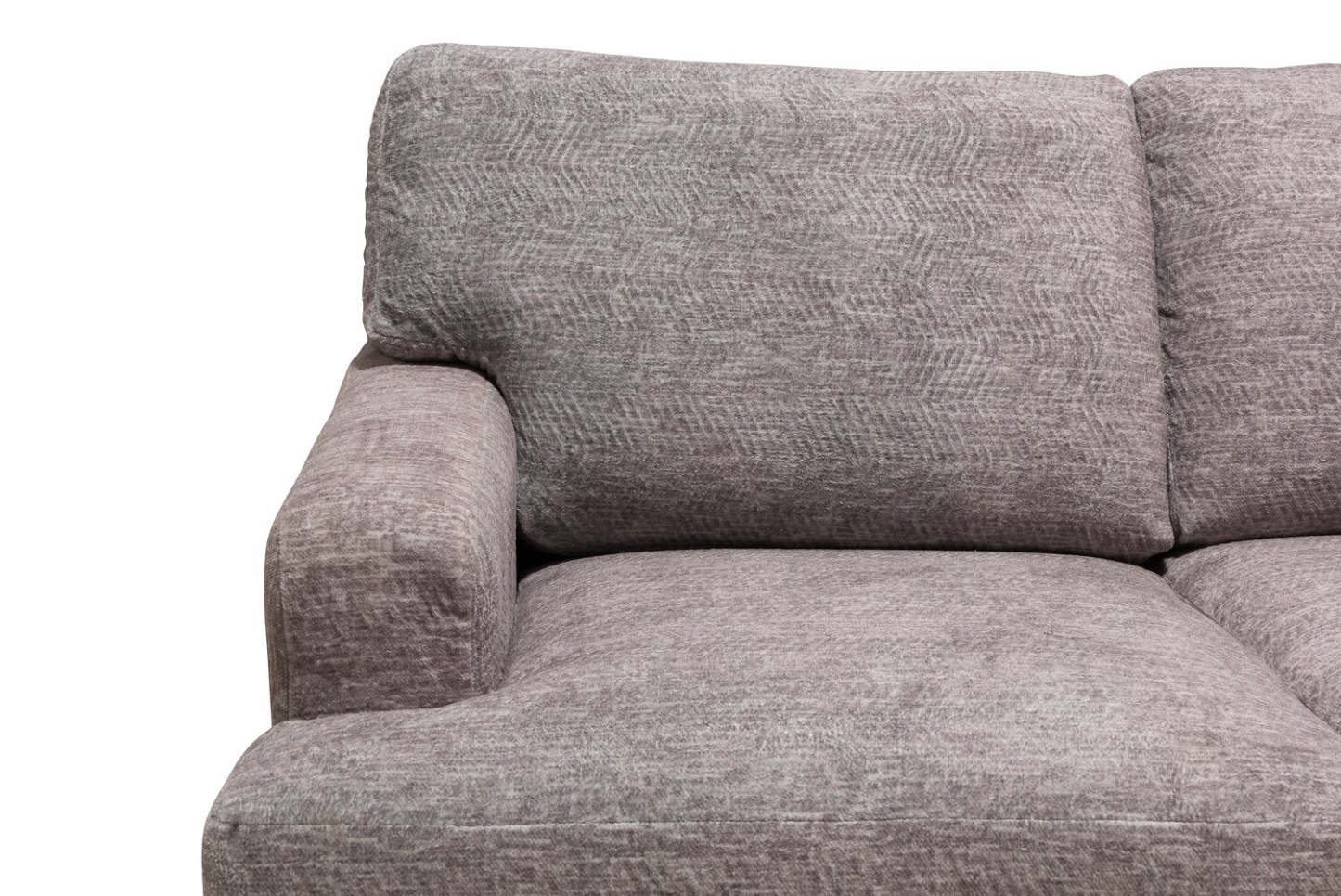 Sofa sectionnel de droite Luxe 3 pièces fabriqué au Canada en tissu avec coussins amovibles - gris colombe Zaftig