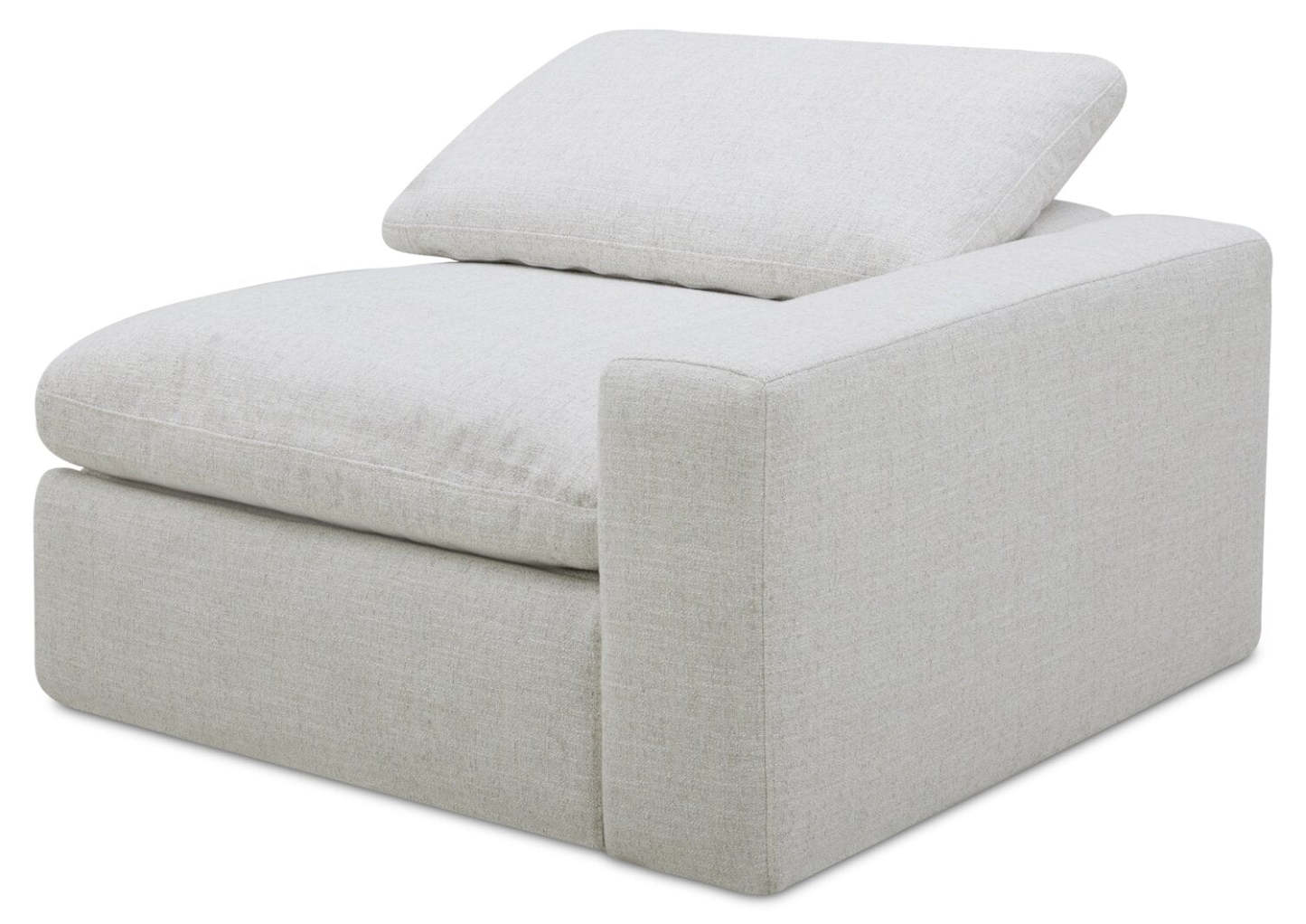 Sofa sectionnel à inclinaison électrique modulaire Sky 6 pièces en tissu avec console et coussins en duvet et plumes - blé Nathan