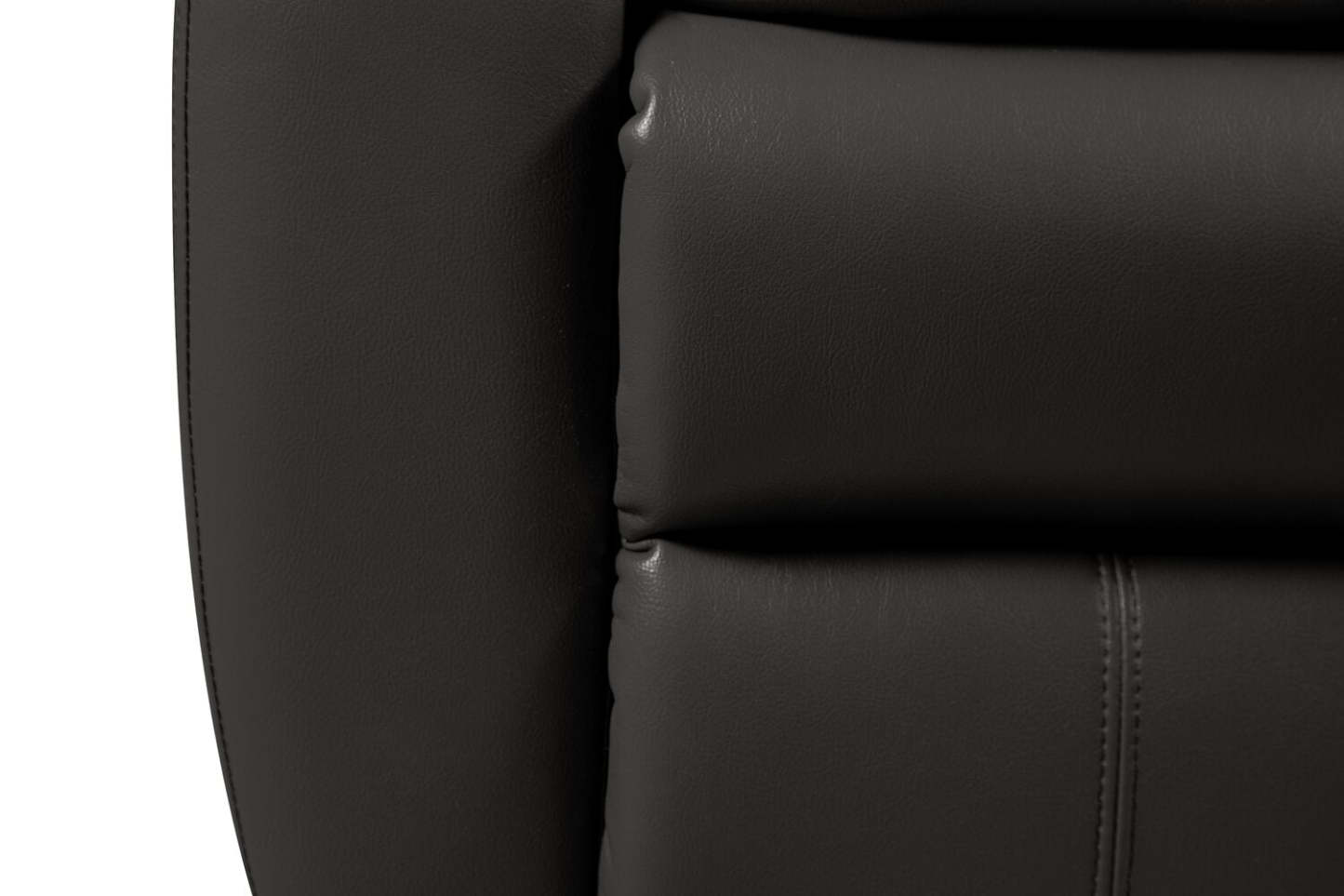 Causeuse inclinable Chandler de 60 po en tissu d'apparence cuir - gris