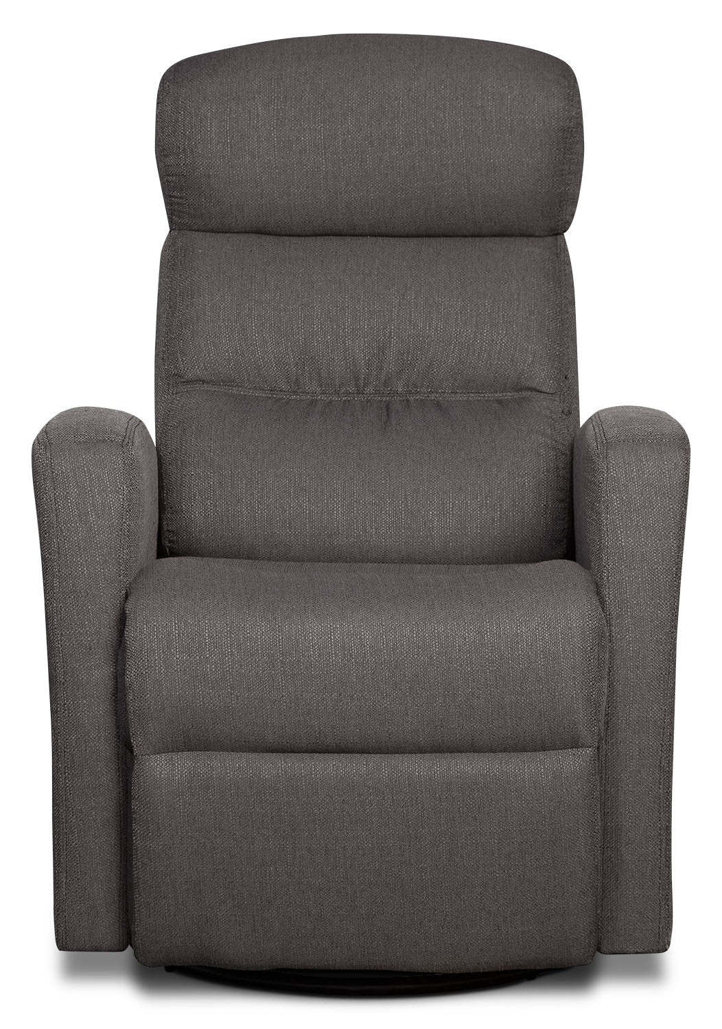 Fauteuil inclinable et berçant pivotant en tissu d'apparence lin Penny 29.1 - Gris | Fauteuil pivotant, berçant et inclinable Penny de 29,1 po en tissu d'apparence lin - gris