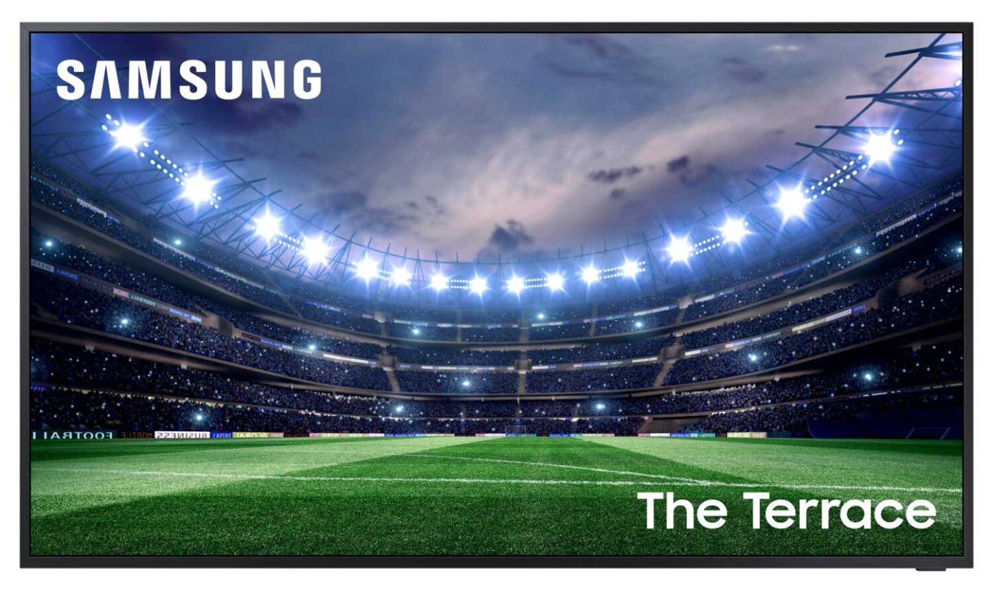 SAMSUNG 55 The Terrace Neo QLED 4K Neo Quantum HDR+ 120Hz IP56 Rated Outdoor Smart TV (QN55LST7DAFXZC) | Téléviseur intelligent Neo QLED La Terrasse de Samsung 4K de 55 po à 120 Hz avec Neo Quantum HDR+ coté IP56 pour l’extérieur (QN55LST7DAFXZC)