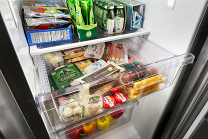 Réfrigérateur Whirlpool de 36 po et de 21 pi³ à compartiments juxtaposés - noir - WRSC5536RB | Whirlpool 36 21 Cu. Ft. Side-by-Side Refrigerator - Black - WRSC5536RB