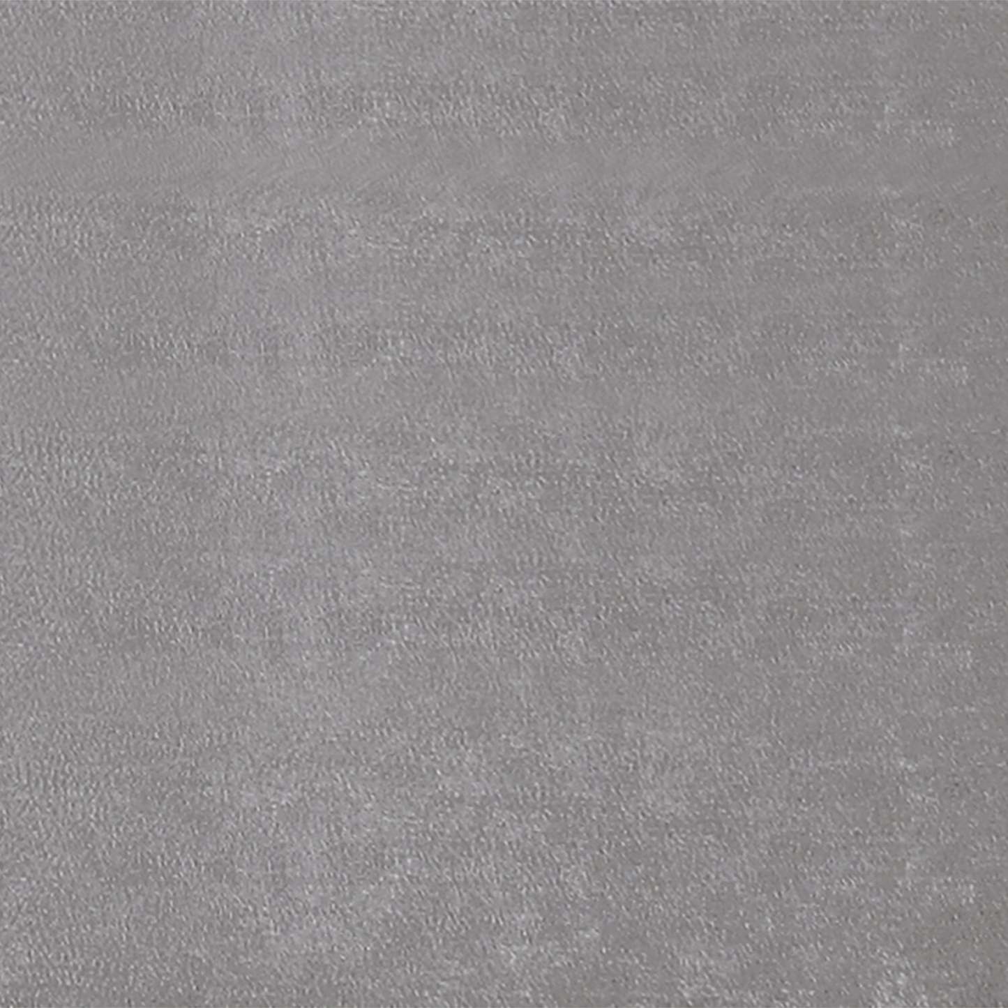 Lit rembourré Candace en tissu velours gris, capitonné avec boutons - King Size | Lit rembourré Candace en tissu de velours gris avec capitonnage à boutons - format très grand lit