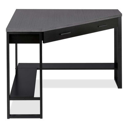 Bureau d'angle Christiana 42 avec tiroir - Noir/Gris|Bureau en coin Christiana de 42 po à tiroir - noir et gris