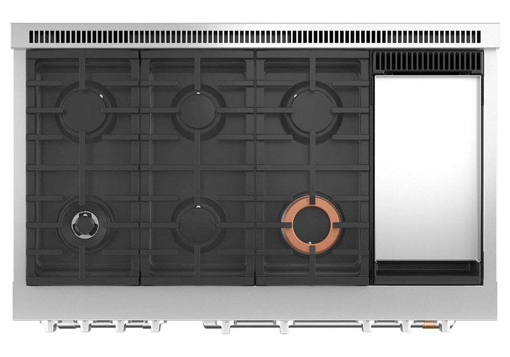 Cuisinière intelligente hybride Café de 8,25 pi³ avec convection européenne véritable et grilles aut… - Noir -…