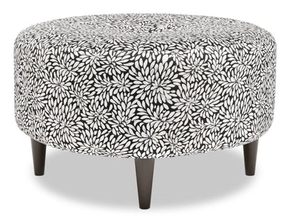Pouf The Curve 31 en tissu, fabriqué au Canada par Sofa Lab (CURV1146) | Personnalisable
