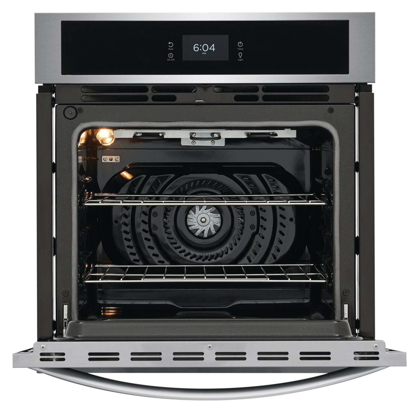 Frigidaire 27 3,8 pi³ Four mural simple électrique avec convection à ventilateur - Acier inoxydable - FCWS272… | Four mural simple électrique Frigidaire de 3,8 pi³ et de 27 po avec convection à ventilateur - acier…