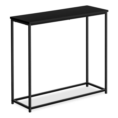 Table de canapé moderne Alma 31.5 - Noir avec cadre en métal noir | Table de salon moderne Alma de 31,5 po - noire avec armature en métal noir