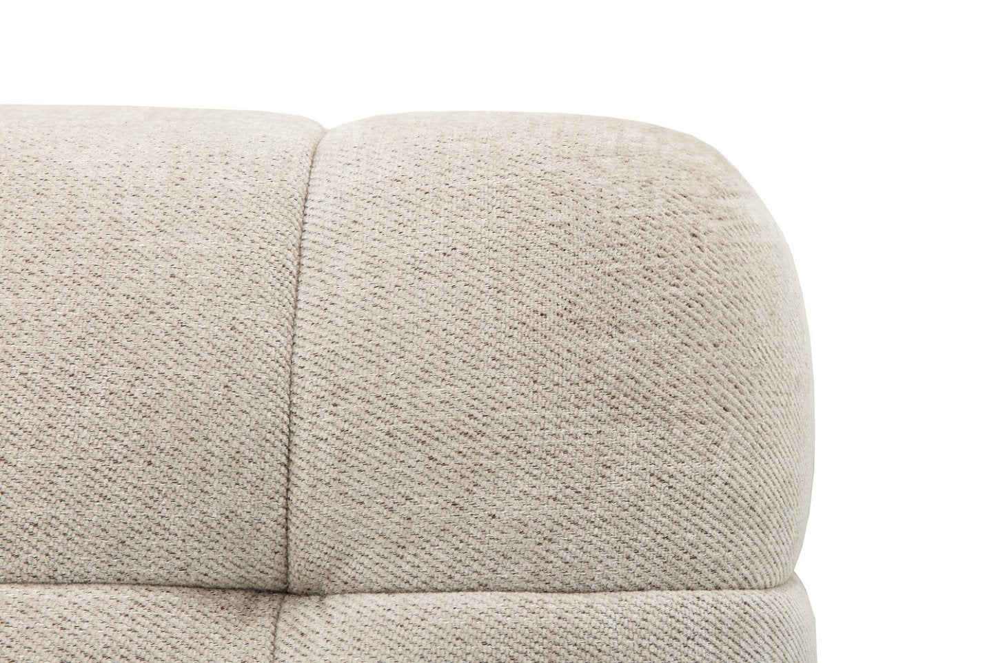 Canapé sectionnel modulaire Oaklyn Kort &amp; Co. 6 pièces en tissu avec poufs et coussins de siège capitonnés - beige