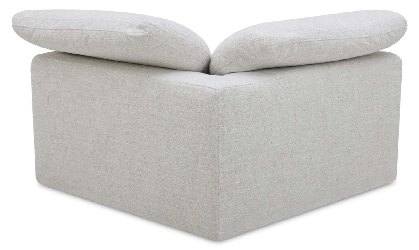Sofa sectionnel modulaire Sky 4 pièces en tissu avec coussins amovibles en duvet et plumes - blé Nathan