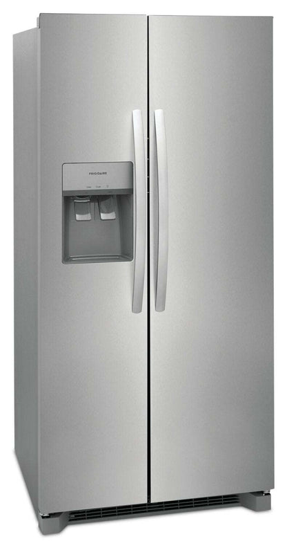 Réfrigérateur Frigidaire de 22,3 pi³ et de 33 po de profondeur standard à compartiments juxtaposés - Acier inoxydable - FRSS2323A… | Réfrigérateur Frigidaire de 22,3 pi³ et de 33 po de profondeur standard à compartiments juxtaposés…