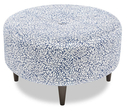 Fabriqué au Canada Sofa Lab personnalisable Pouf en tissu The Curve 31 - Cadet multicolore | Pouf The Curve de Sofa Lab de 31 po fabriqué au Canada en tissu - Cadet multicolore | CURV1145