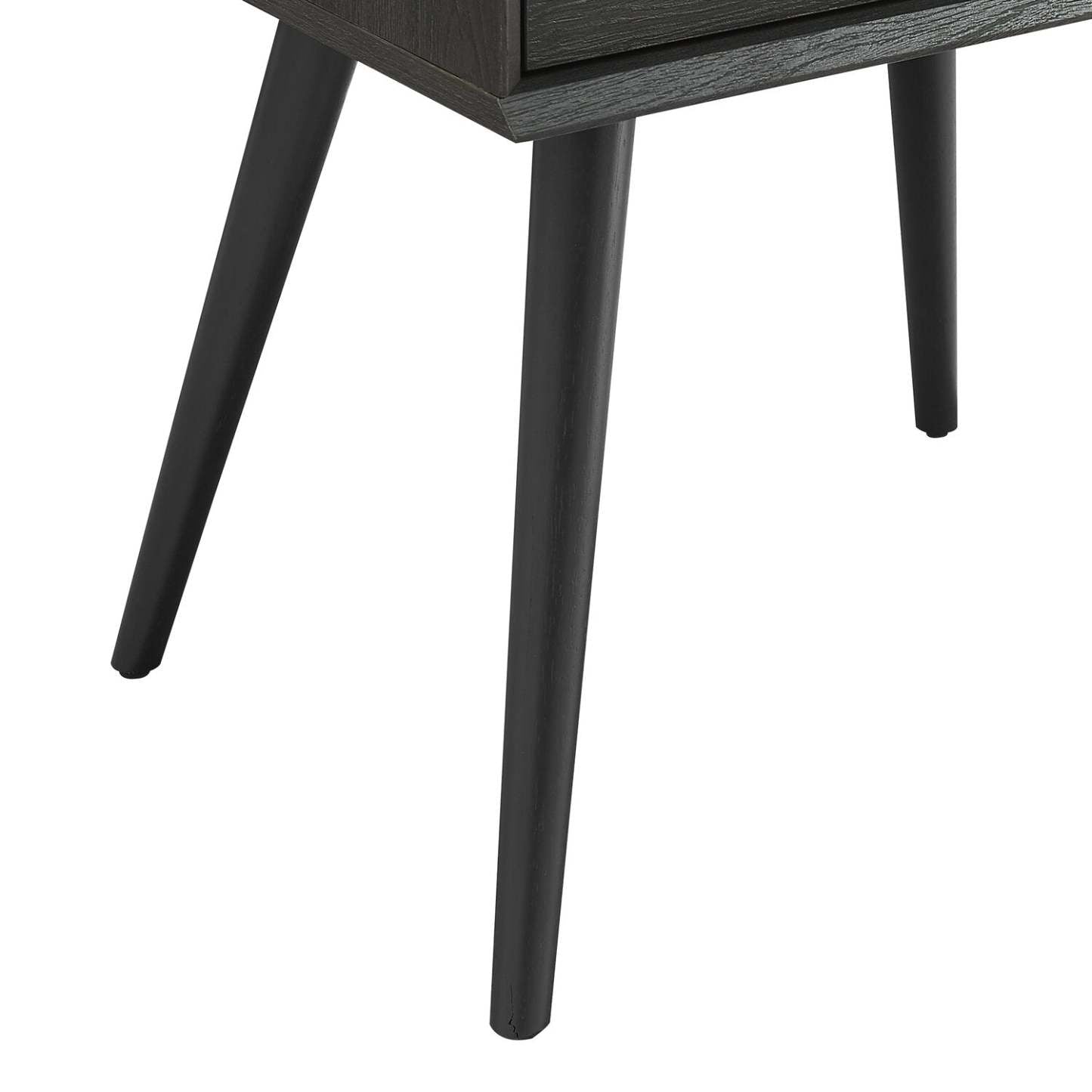 Table de nuit Mori à 2 tiroirs, 18 L x 25,75 H - Noir | Table de nuit Mori de 18 po (l) x 25,75 po (H) à 2 tiroirs - noire