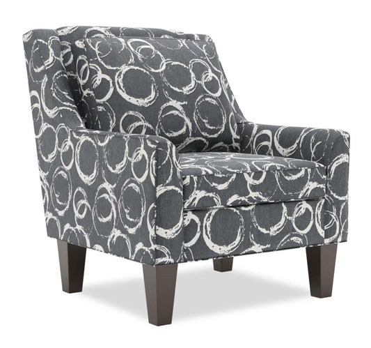 Fauteuil d’appoint club Sofa Lab personnalisable en tissu 29 po avec pattes en bois - Heather multicolore | Made in Canada Sofa Lab Customizable Club 29 Fabric Accent Chair with Wood Legs - Heather Multicolour | CLUB1163