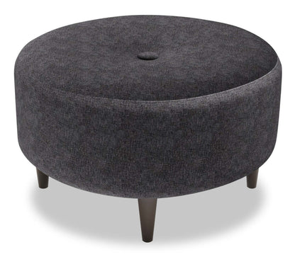 Pouf The Curve 31 en tissu chenille, fabriqué au Canada par Sofa Lab (CURV2993) | Personnalisable | Fabriqué au Canada
