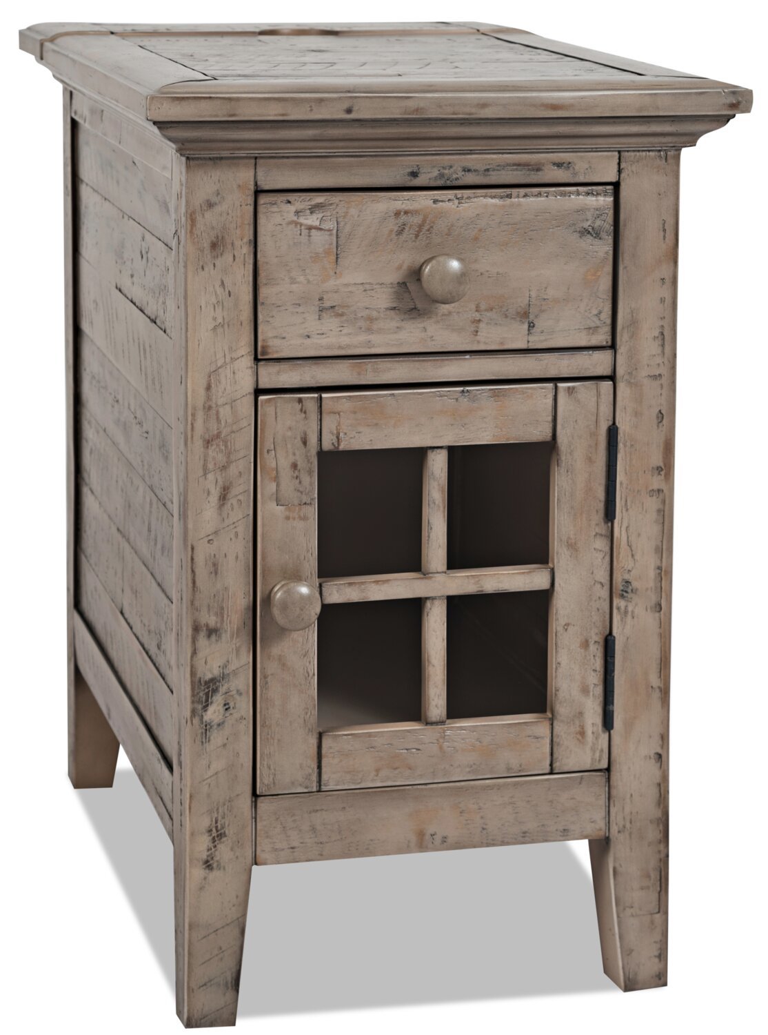 Rocco 16 Chairside Table avec USB - Bois Naturel|Table de fauteuil Rocco de 16 po avec USB - bois naturel