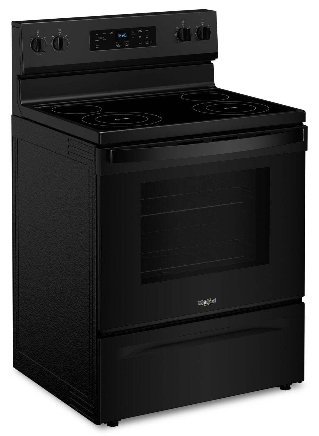 Cuisinière électrique Whirlpool de 5,3 pi³ avec nettoyage automatique - noire - YWFES3530RB | Bain à remous 5,3 Cu. Fort. Cuisinière électrique avec autonettoyage - Noir - YWFES3530RB