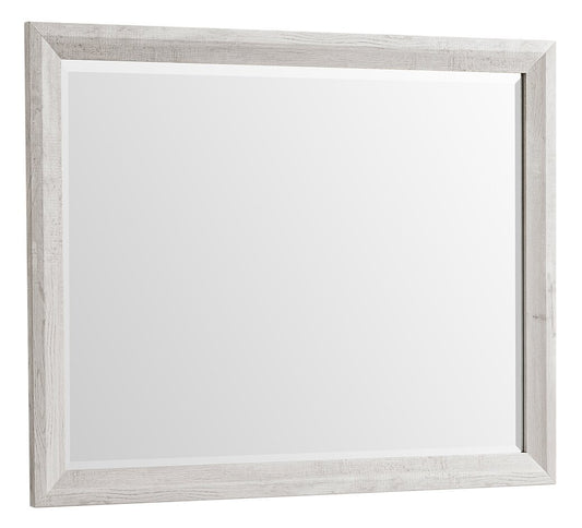 Miroir de commode de chambre à coucher Lark - blanc rustique | Lark Bedroom Dresser Mirror - Rustic White