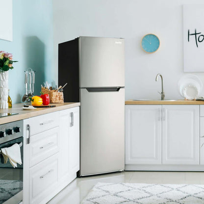 Danby 23,4 10,1 Cu. Fort. Réfrigérateur à congélateur supérieur - Acier inoxydable - DFF101B1BSLDB | Réfrigérateur Danby de 10,1 pi³ et de 23,4 po à congélateur supérieur - acier inoxydable - DFF101B1BSLDB | DFF101DB