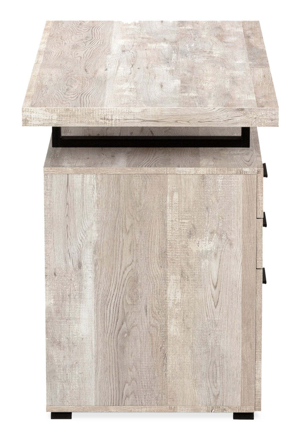 Bureau réversible Clayton 47.25 à 3 tiroirs - Taupe clair|Bureau réversible Clayton de 47,25 po à 3 tiroirs - taupe clair