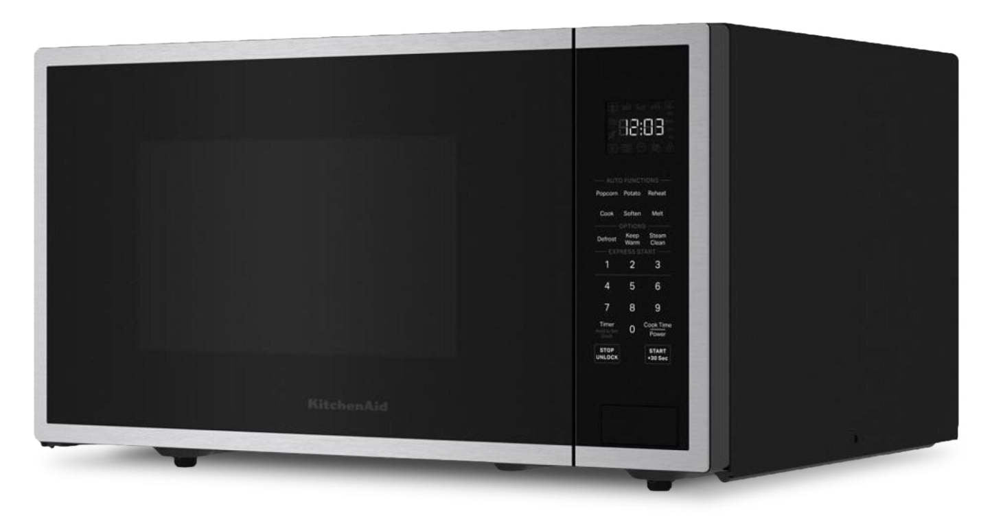 KitchenAid 1,6 Cu. Fort. Micro-ondes de comptoir – Acier inoxydable PrintShield - YKMCS122SPS | Four à micro-ondes de comptoir KitchenAid de 1,6 pi3 - acier inoxydable PrintShieldMC - YKMCS122SPS