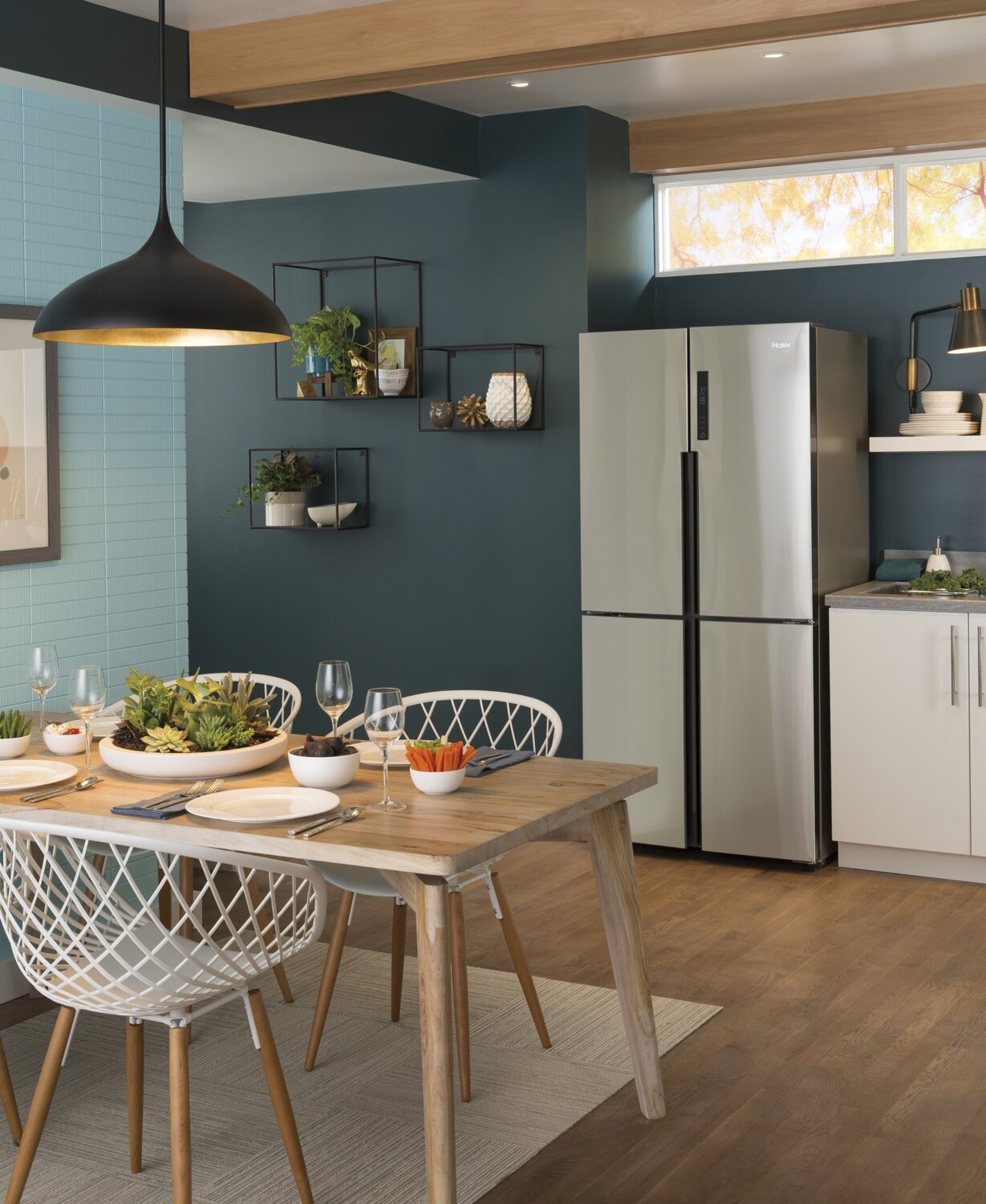 Réfrigérateur Haier de 33 16,4 pi³ à 4 portes - acier inoxydable résistant aux traces de doigts - QHE16HYPFS | Haier 33 16,4 Cu. Ft. Quad Door Refrigerator - Stainless Steel Fingerprint Resistant