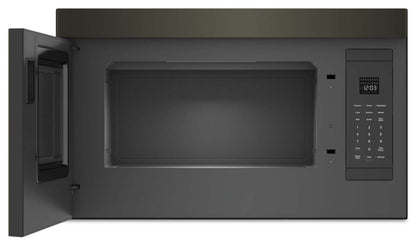 Four à micro-ondes à hotte intégrée KitchenAid de 1,1 pi³ à installation affleurée avec cuisson à 900 Watts - Acier inoxydable noir - YKM… | KitchenAid 1.1 Cu. Ft. Flush Over-the-Range Microwave with 900 Watts Cooking - Black Stainless - YKM…
