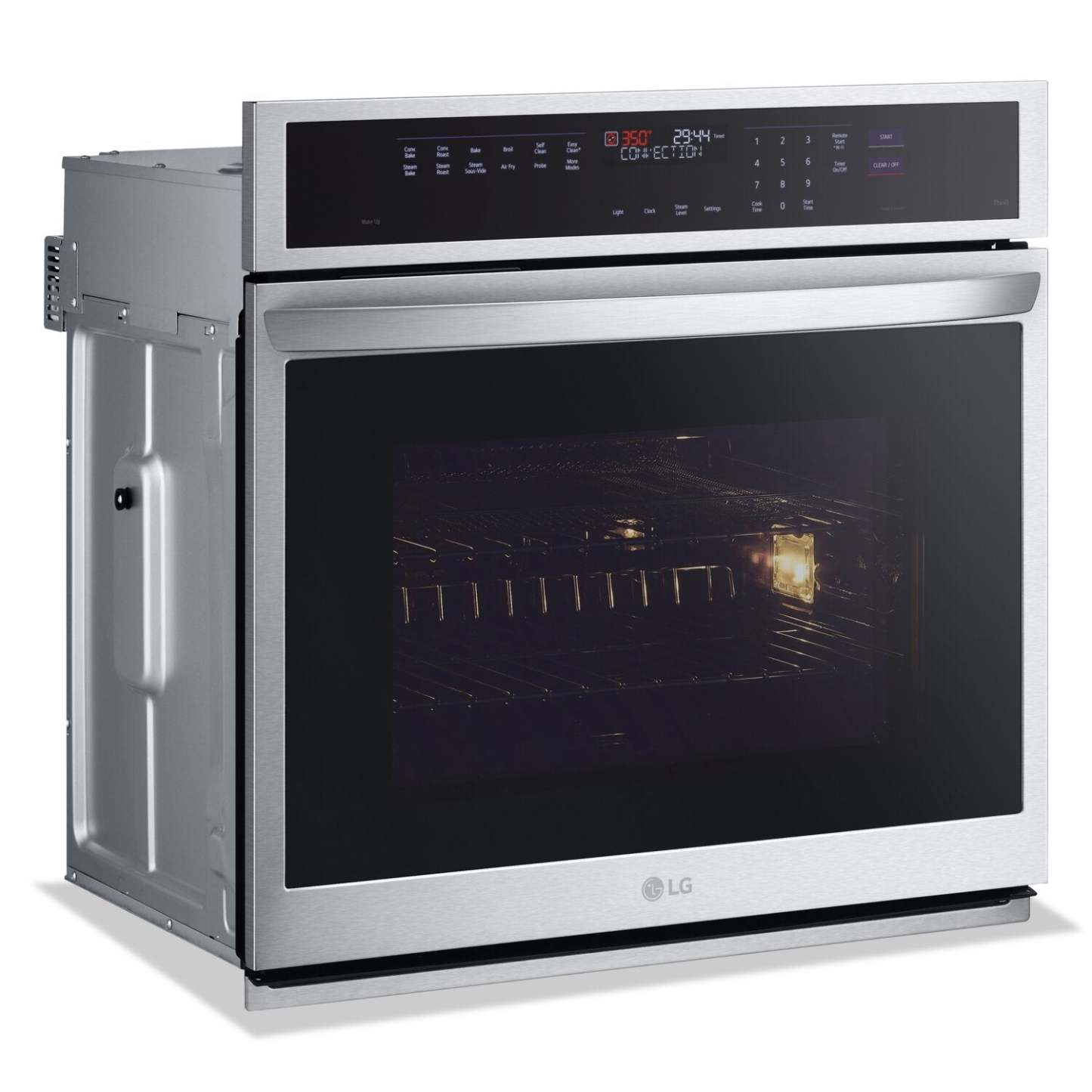 LG 30 4,7 pi³ Four mural électrique avec convection par ventilateur - Acier inoxydable résistant aux taches - WSEP4727F | Four mural électrique LG de 4,7 pi³ et de 30 po avec convection par ventilateur - acier inoxydable S…
