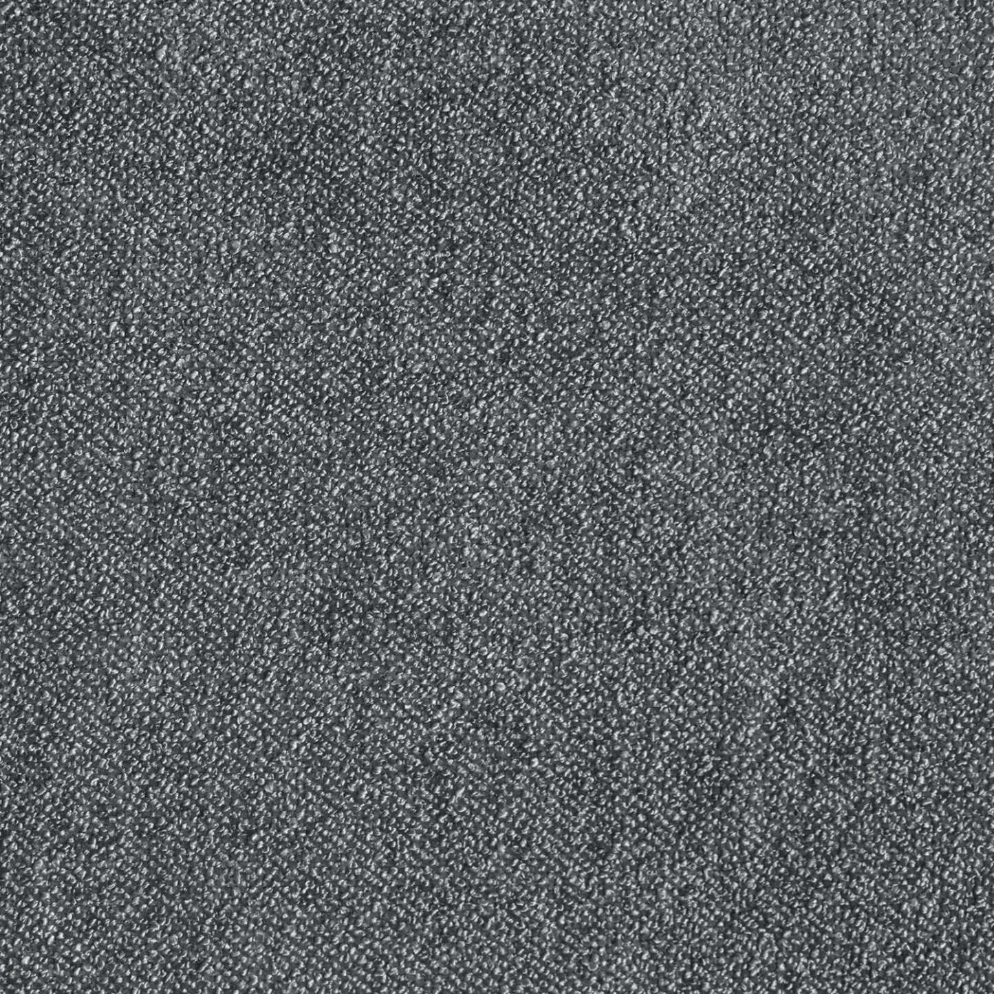 Lit de rangement Amos rembourré en tissu anthracite avec tête de lit à canaux et 3 tiroirs intégrés - format grand lit