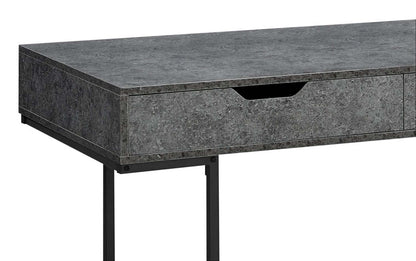 Bureau Butler 47.25 avec 2 tiroirs - Aspect Pierre Grise|Bureau Butler de 47,25 po à 2 tiroirs - imitation de pierre grise