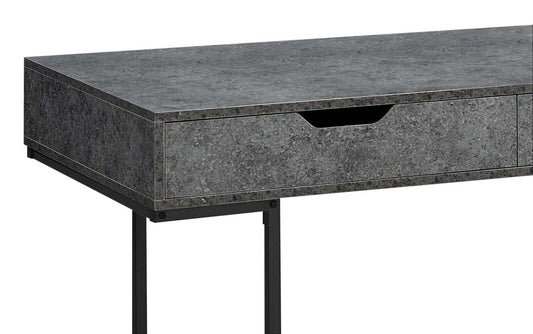 Bureau Butler 47.25 avec 2 tiroirs - Aspect Pierre Grise|Bureau Butler de 47,25 po à 2 tiroirs - imitation de pierre grise