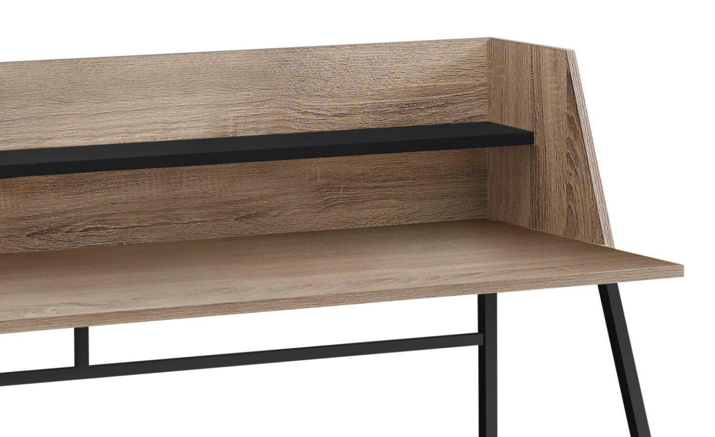 Bureau Lawson 47.25 avec petite niche - Taupe|Bureau Lawson de 47,25 po avec petite crédence - taupe