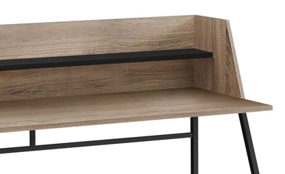 Bureau Lawson 47.25 avec petite niche - Taupe|Bureau Lawson de 47,25 po avec petite crédence - taupe