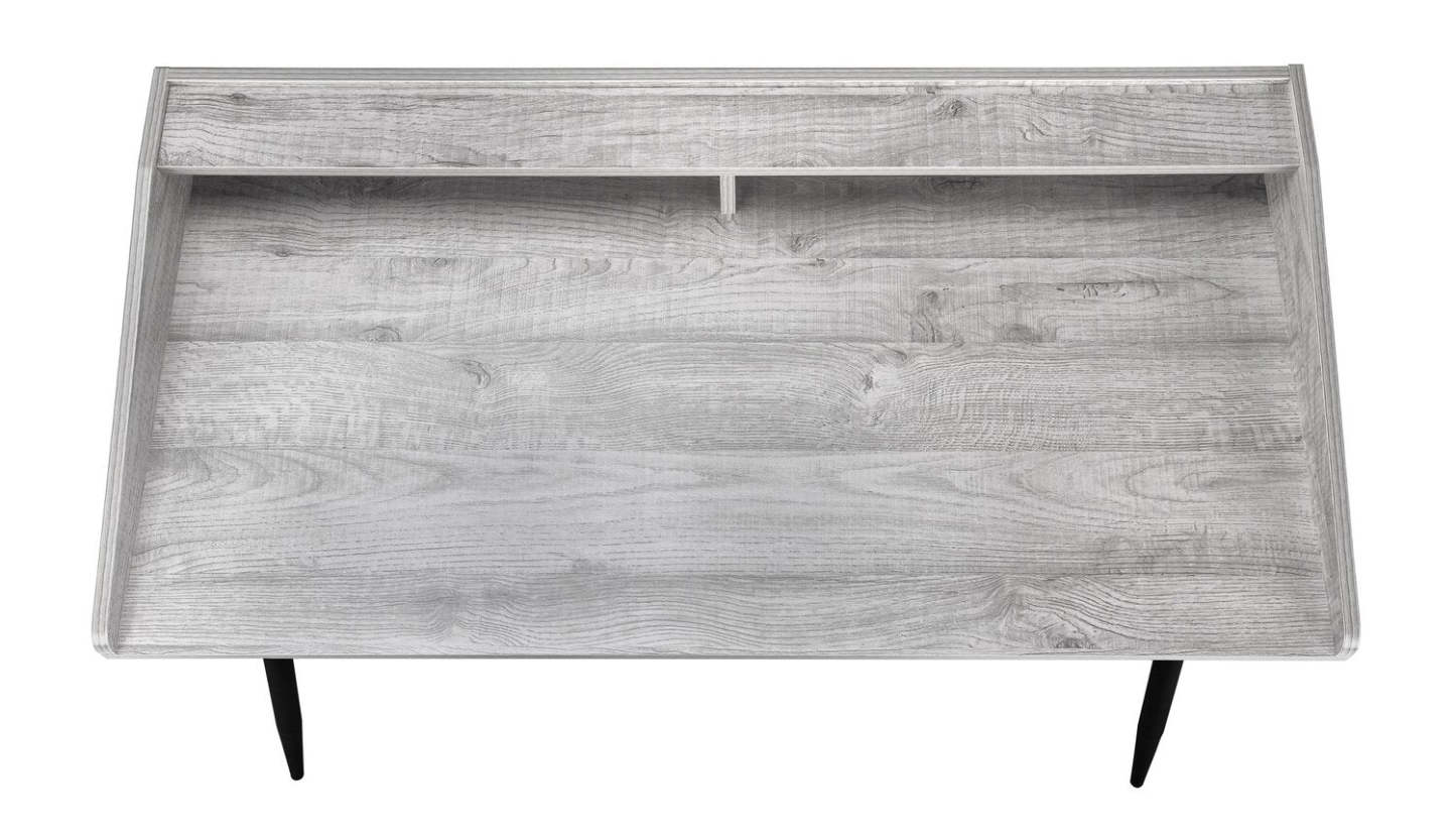 Bureau Jeremy 47.25 avec petite niche - Gris|Bureau Jeremy de 47,25 po avec petite crédence - gris