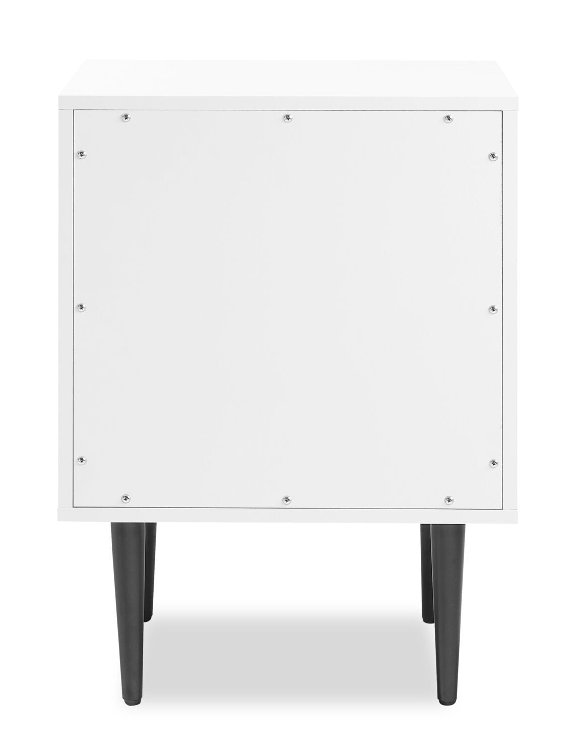 Table de chevet à 2 tiroirs Brax, 18 L x 25,75 H - Blanc | Table de nuit Brax de 18 po (l) x 25,75 po (H) à 2 tiroirs - blanche