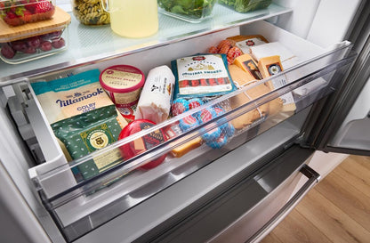 Réfrigérateur KitchenAid de 36 po et de 20 pi3 de profondeur comptoir à portes françaises - acier inoxydable - KRFC136RPS | KRFC13PS