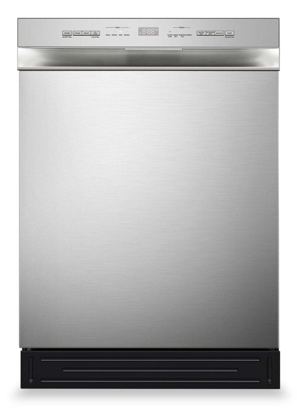 Lave-vaisselle Midea 24 à commande frontale avec éclairage intérieur - MDF24P2BST | Lave-vaisselle Midea de 24 po avec commandes à l'avant et éclairage intérieur - MDF24P2BST | MDF24P2T