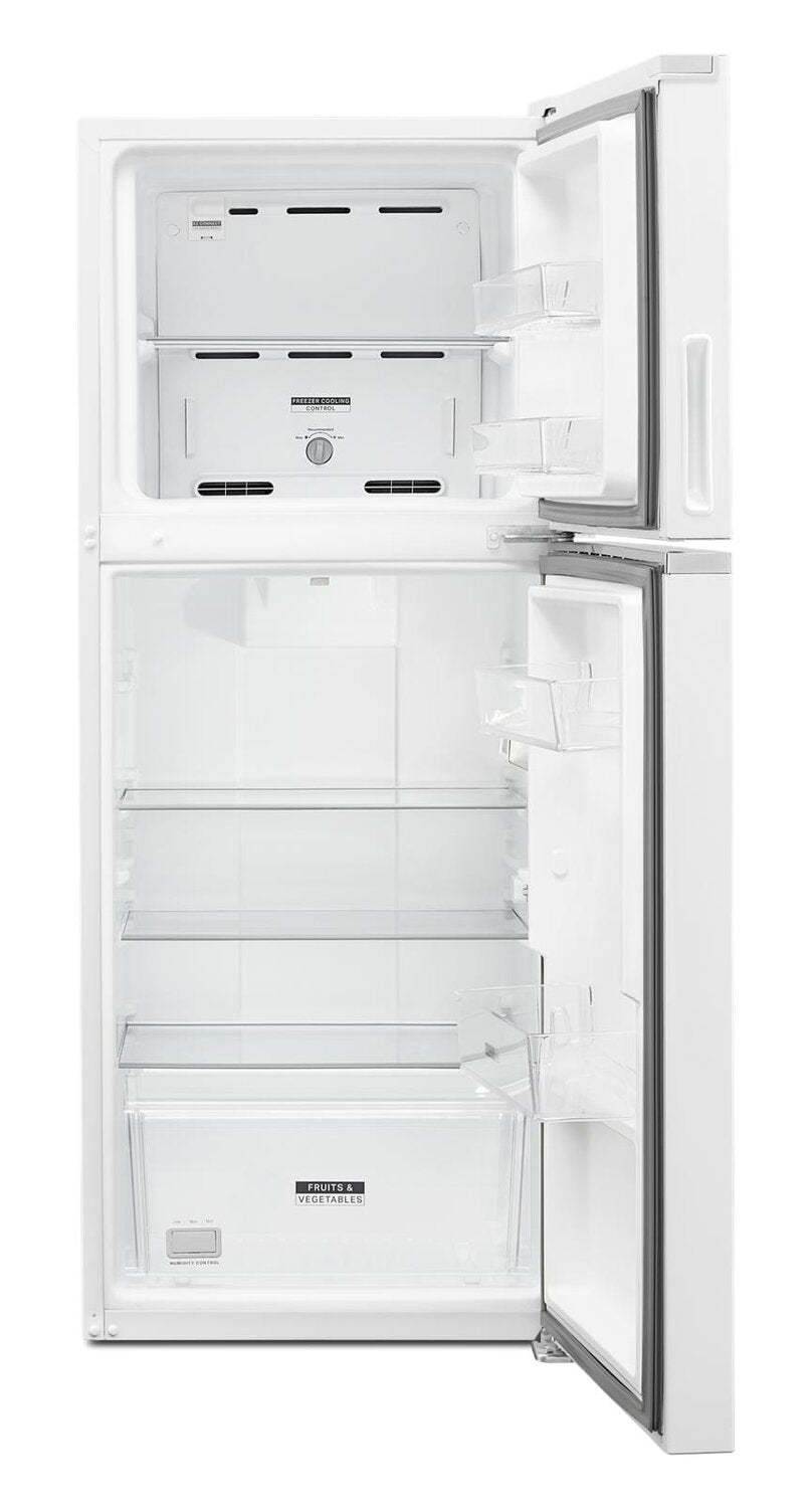 Réfrigérateur Whirlpool de 24 po et de 11,6 pi³ à congélateur supérieur - blanc - WRT112CZJW | Tourbillon 24 11,6 Cu. Fort. Réfrigérateur à congélateur supérieur - Blanc - WRT112CZJW