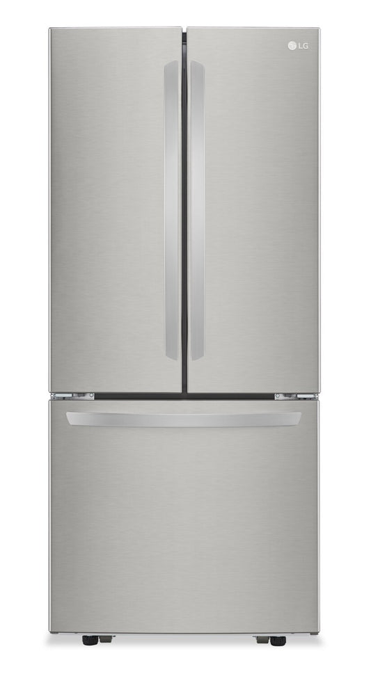 Réfrigérateur LG de 21,8 pi3 et de 30 po de profondeur standard à portes françaises - acier inoxydable - LFCS22520S  | LG 30 21.8 Cu. Ft. French Door Standard-Depth Refrigerator - Stainless Steel - LFCS22520S