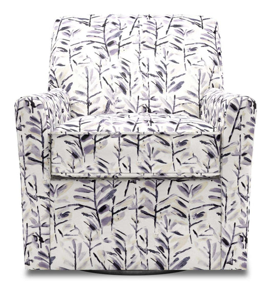 Fauteuil d’appoint pivotant personnalisable Sofa Lab de 31 po fabriqué au Canada en tissu - Pebble multicolore | SWIV1151