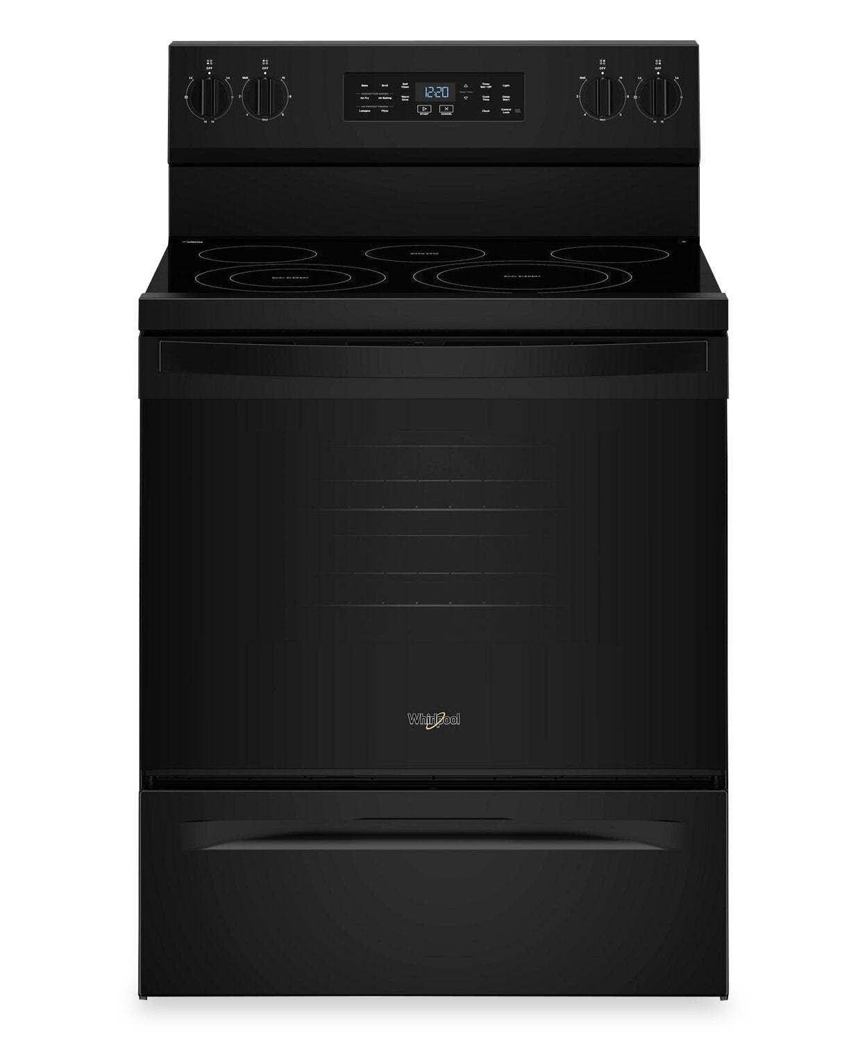 Cuisinière électrique Whirlpool de 5,3 pi3 avec cuisson à air – noire - YWFES5730SB