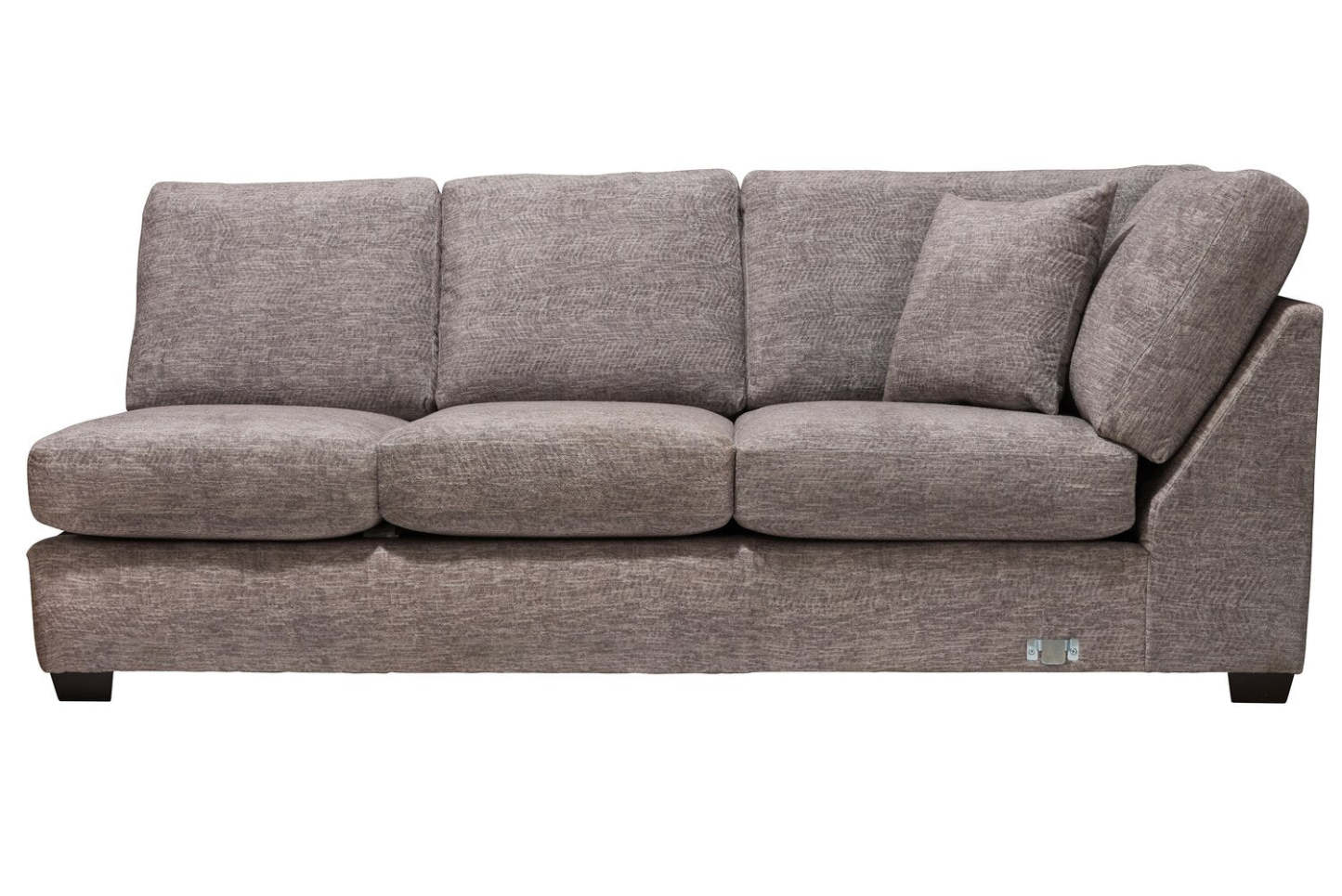 Sofa sectionnel de gauche Luxe 3 pièces fabriqué au Canada en tissu avec coussins amovibles - gris colombe Zaftig