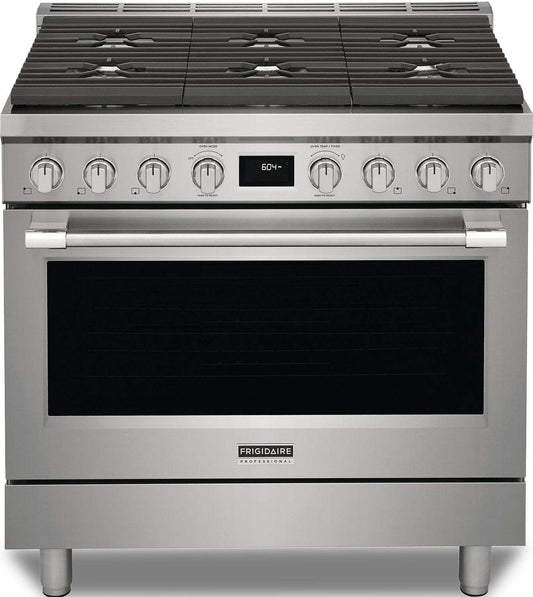 Cuisinière hybride Frigidaire Professionnelle de 4,4 pi³ avec convection à 2 ventilateurs et surface de cuisson à 6 brûleurs…
