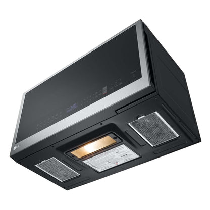 LG 2 Cu. Fort. Micro-ondes à grande portée avec EasyClean® et cuisson par capteur - Acier inoxydable anti-taches… | Quatre à micro-ondes à hotte intégrée LG de 2 pi³ avec EasyCleanMD et cuisson par capteur - acier inox…