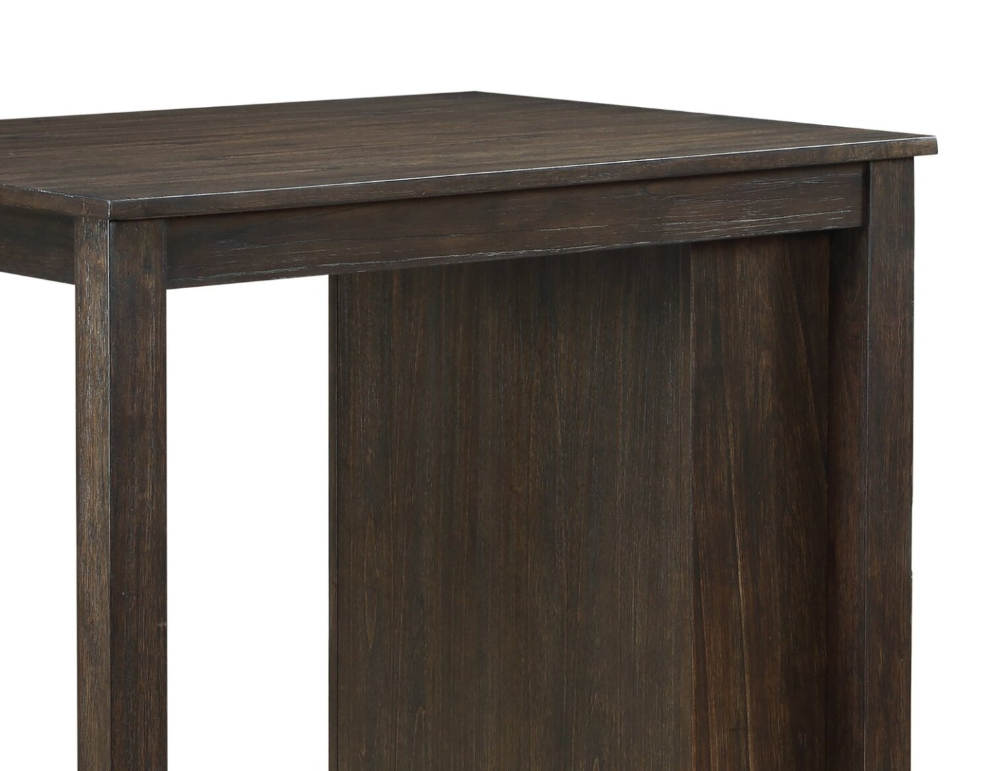 Lane 3pc Counter-Height Dining Set with Table & 2 Chairs, Built-in Shelves & USB, 36.5W - Brown | Ensemble de salle à manger Lane 3 pièces de hauteur comptoir avec table de 36,5 po (L), tablettes et port USB intégrées, et 2 chaises - brun