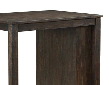 Lane 3pc Counter-Height Dining Set with Table & 2 Chairs, Built-in Shelves & USB, 36.5W - Brown | Ensemble de salle à manger Lane 3 pièces de hauteur comptoir avec table de 36,5 po (L), tablettes et port USB intégrées, et 2 chaises - brun