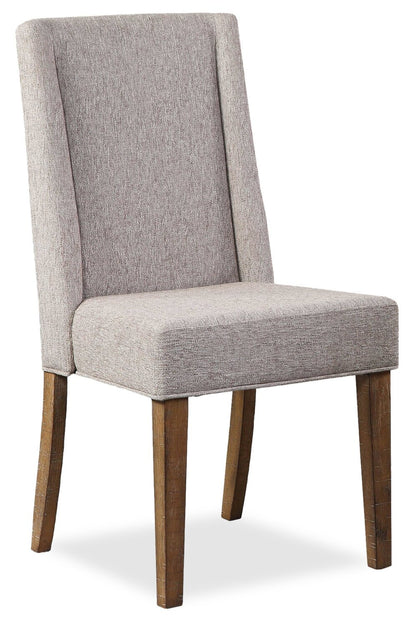 Chaise de salle à manger en cèdre avec tissu en polyester, bois de pin - Beige | Chaise de salle à manger Cèdre en tissu de polyester et en pin - beige