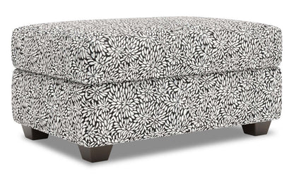 Fabriqué au Canada Pouf de rangement personnalisable The Trunk 39 en tissu - Onyx multicolore | Pouf de rangement The Trunk de Sofa Lab de 39 po fabriqué au Canada en tissu - Onyx multicolore | TRUN1146