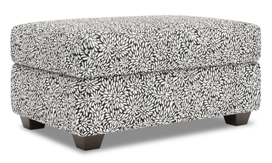 Fabriqué au Canada Pouf de rangement personnalisable The Trunk 39 en tissu - Onyx multicolore | Pouf de rangement The Trunk de Sofa Lab de 39 po fabriqué au Canada en tissu - Onyx multicolore | TRUN1146