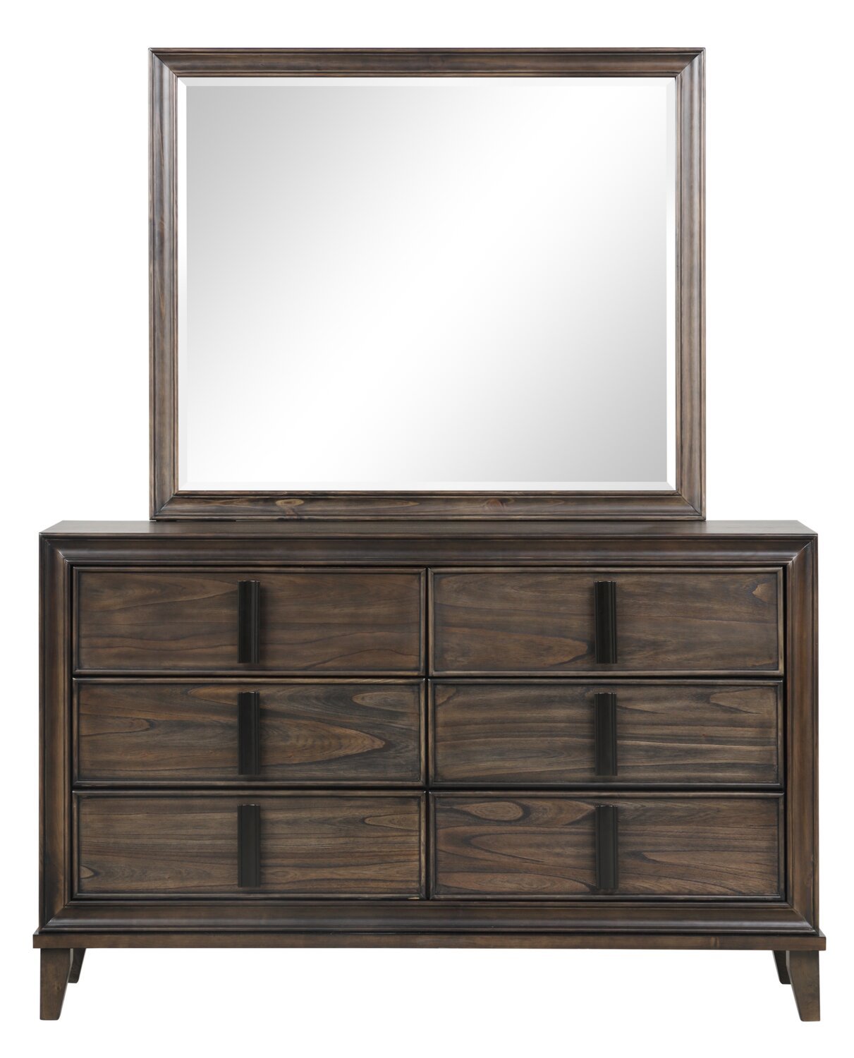 Miroir de commode de chambre à coucher Kane - Brun | Miroir de commode de chambre à coucher Kane - brun